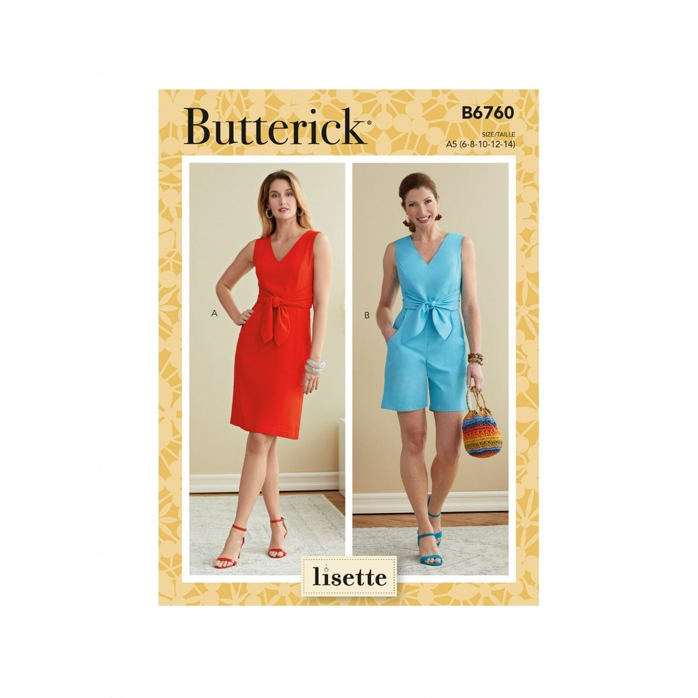 Butterick Misses' Dress and Romper, R10634, Size (14 - 22) (B6760)